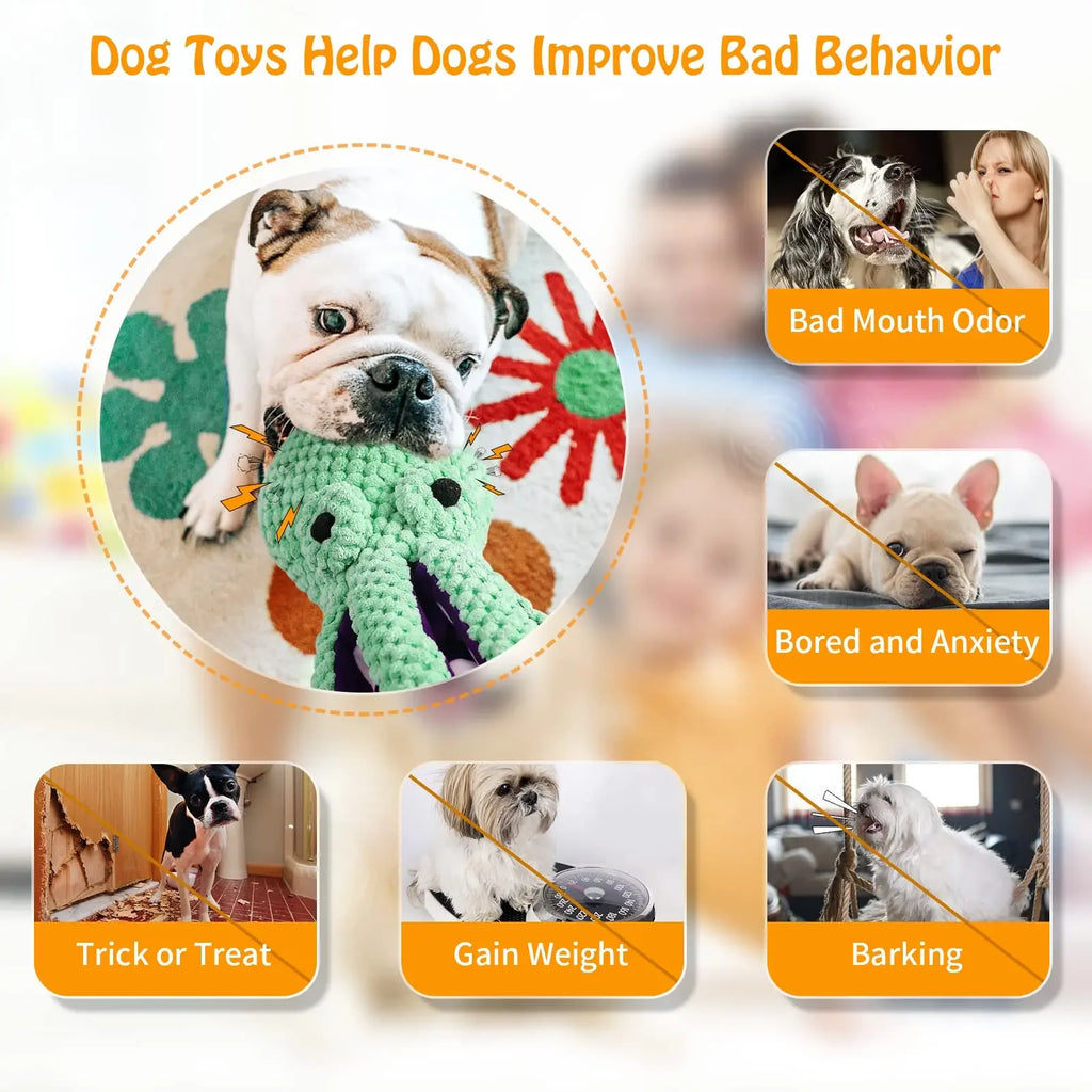 The Octopus Tugger — Squeaky Rope Toy for Dogs