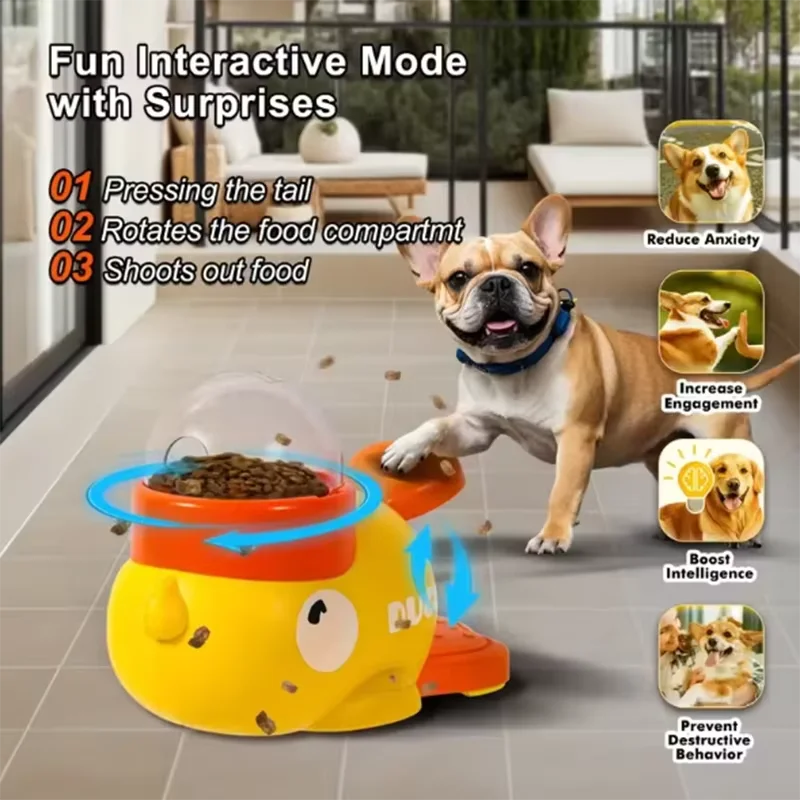 The Duck Feeder- interactive puzzle dog feeding machine