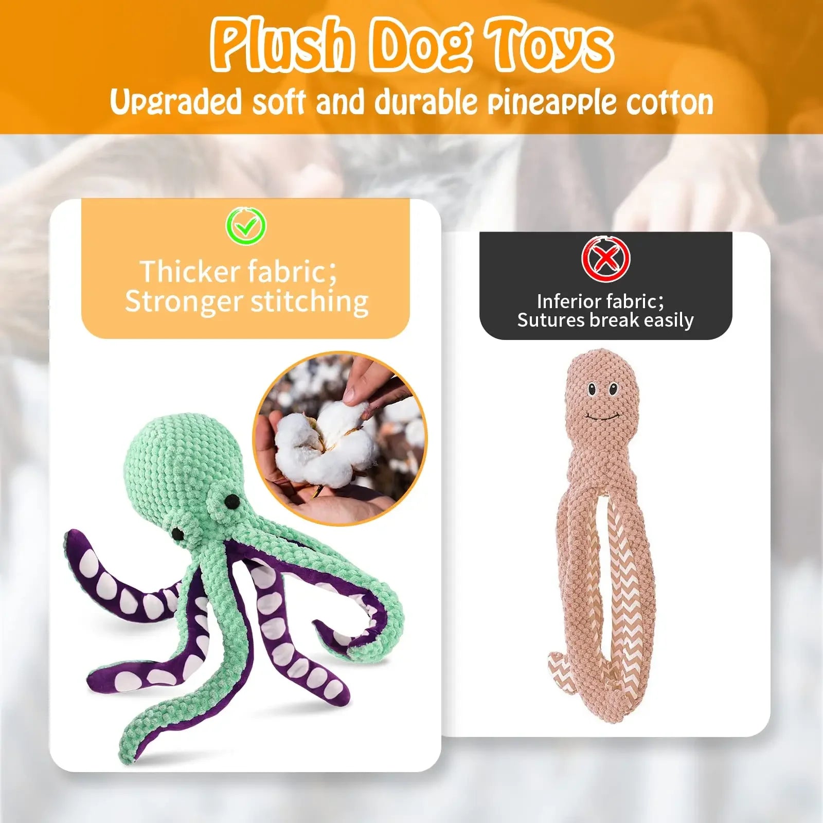 The Octopus Tugger — Squeaky Rope Toy for Dogs